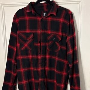 Eddie Bauer Red and Black Plaid Shirt